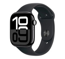 Смарт-годинник Apple Watch Series 10 GPS 46mm Jet Black Aluminium Case with Black Sport Band - M/L (MWWQ3QH/A)