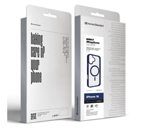 Чохол до мобільного телефона Armorstandart Unit MagSafe Apple iPhone 16 Dark Blue (ARM78704)