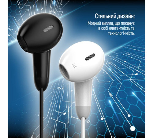 Навушники ColorWay 3.5 mm Wired Earphone Sound Wave Black (CW-WD04BK)
