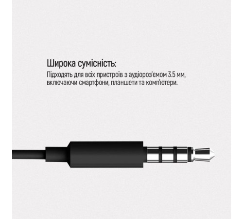 Навушники ColorWay 3.5 mm Wired Earphone Sound Wave Black (CW-WD04BK)