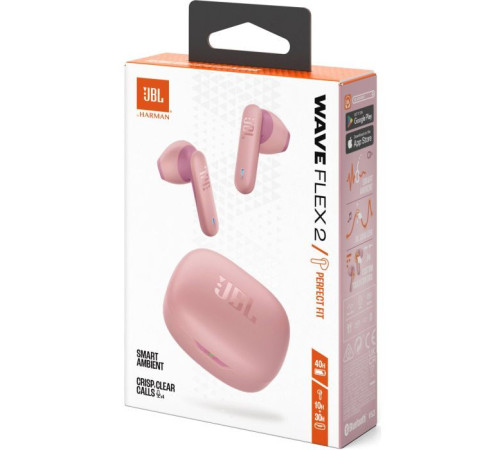 Навушники JBL Wave Flex 2 Pink (JBLWFLEX2PIK)