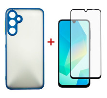 Чохол до мобільного телефона Dengos Samsung Galaxy A16 5G Matte + glass (Blue) (DG-KM-118)