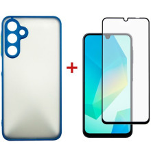 Чохол до мобільного телефона Dengos Samsung Galaxy A16 5G Matte + glass (Blue) (DG-KM-118)