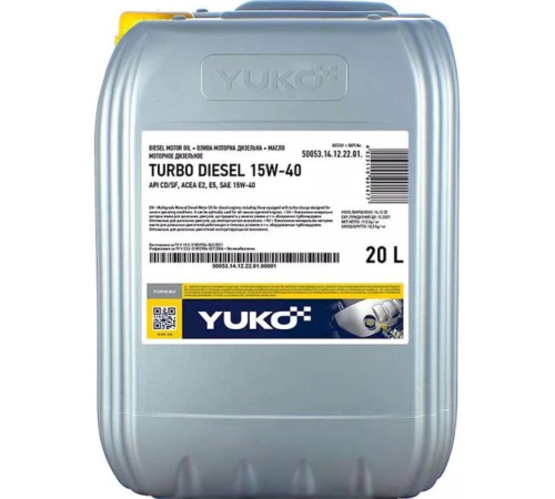 Моторна олива Yuko TURBO DIESEL 15W-40 20л (4823110401477)