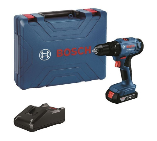 Шуруповерт Bosch GSB 183-LI 18V, 1х2Ah, 21-56Нм, 374-1815 об/хв, кейс, 1.2кг (0.601.9K9.101)