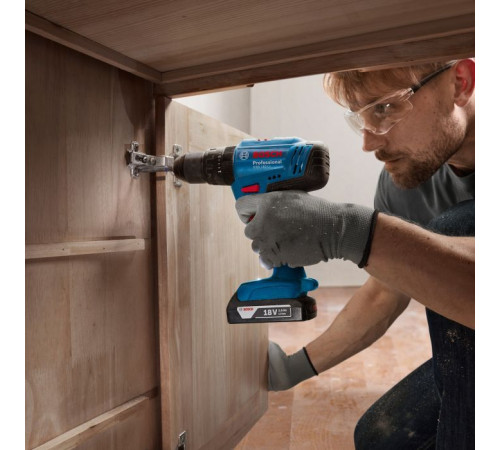 Шуруповерт Bosch GSB 183-LI 18V, 1х2Ah, 21-56Нм, 374-1815 об/хв, кейс, 1.2кг (0.601.9K9.101)