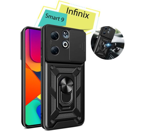 Чохол до мобільного телефона BeCover Military Infinix Smart 9 (X6532) Black (713049)