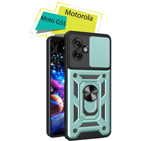 Чохол до мобільного телефона BeCover Military Motorola Moto G55 Dark Green (713058)