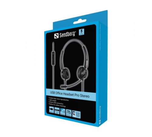 Навушники Sandberg Office Headset Pro Stereo USB Black (126-13)