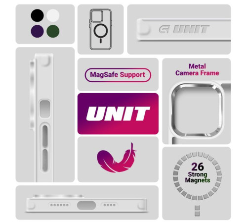 Чохол до мобільного телефона Armorstandart Unit MagSafe Apple iPhone 16e Matte Clear (ARM83877)