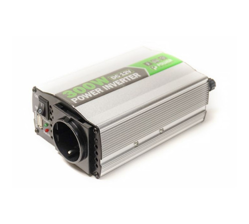 Автомобільний інвертор 12V/220V 300W, USB 5V 1A, HYM300-122 PowerPlant (KD00MS0001)