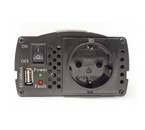 Автомобільний інвертор 12V/220V 300W, USB 5V 1A, HYM300-122 PowerPlant (KD00MS0001)