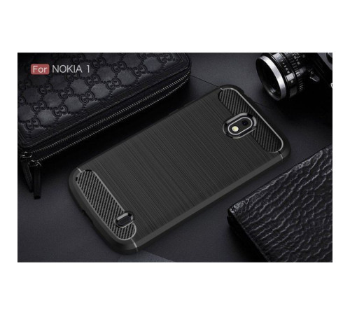 Чехол для мобильного телефона Laudtec для Nokia 1 Carbon Fiber (Black) (LT-N1B)