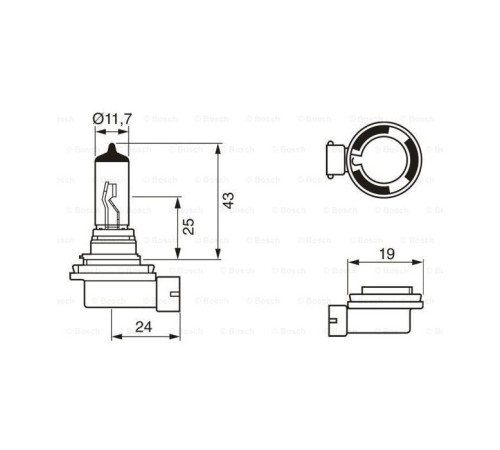 Автолампа Bosch галогеновая 55W (1 987 302 084)