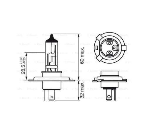 Автолампа Bosch галогенова 60/55W (1 987 302 041)