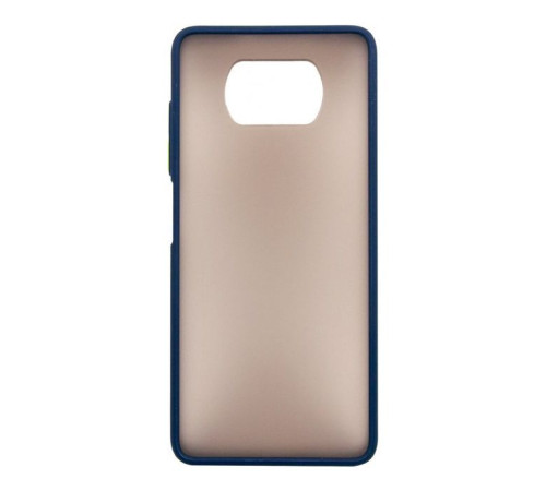 Чохол до мобільного телефона Dengos Matt POCO X3, blue (DG-TPU-MATT-69)