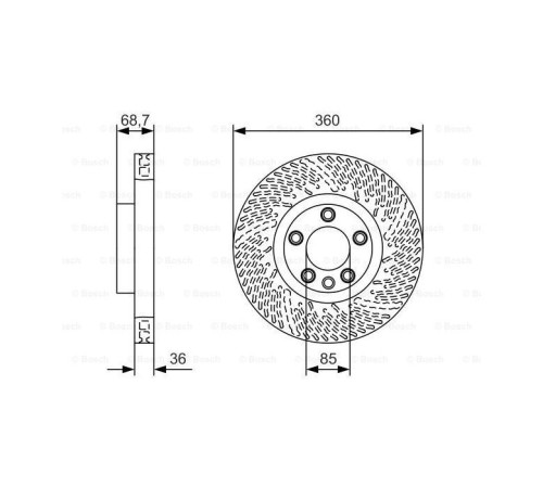 Гальмівний диск Bosch 0 986 479 B13