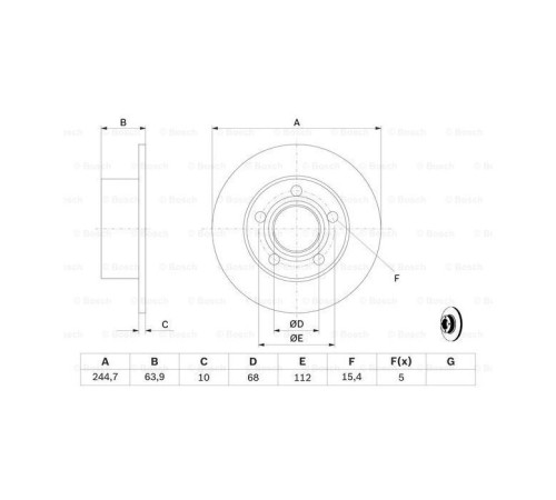 Гальмівний диск Bosch 0 986 478 132