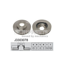 Гальмівний диск Nipparts J3303078