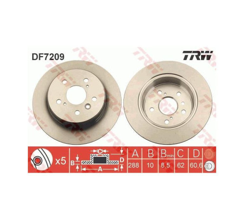 Гальмівний диск TRW DF7209