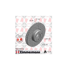 Гальмівний диск ZIMMERMANN 150.3481.52