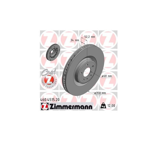 Тормозной диск ZIMMERMANN 460.4515.20