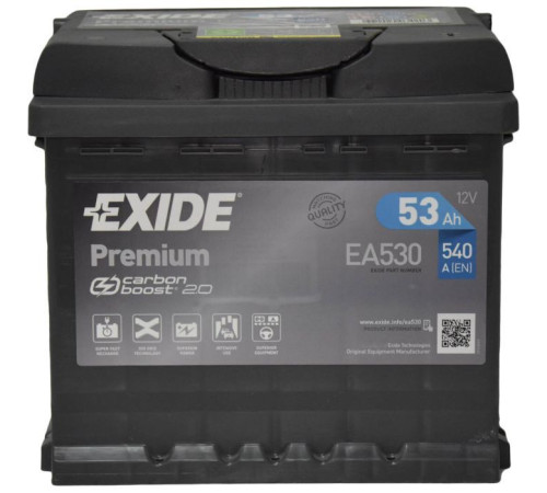 Акумулятор автомобільний EXIDE PREMIUM 53A (EA530)