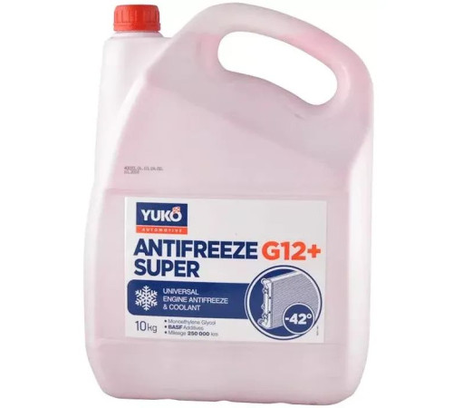 Антифриз Yuko -40 Super G12+ червоний 9л (10 кг.) (4820070248234)