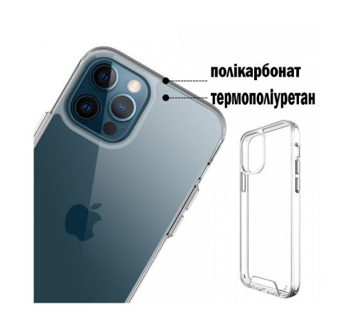 Чохол до мобільного телефона BeCover Space Case Apple iPhone 12 / 12 Pro Transparancy (707793)