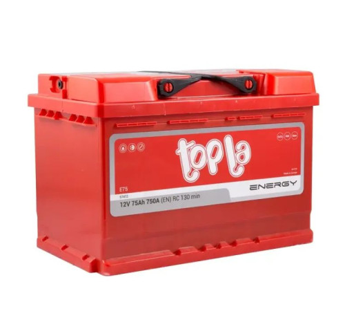 Аккумулятор автомобильный Topla 75 Ah/12V Energy Euro 750A (108 075)
