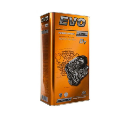 Моторна олива EVO D7 5W-40 TURBO DIESEL 5L (D7 5L 5W-40 TURBO DIESEL)