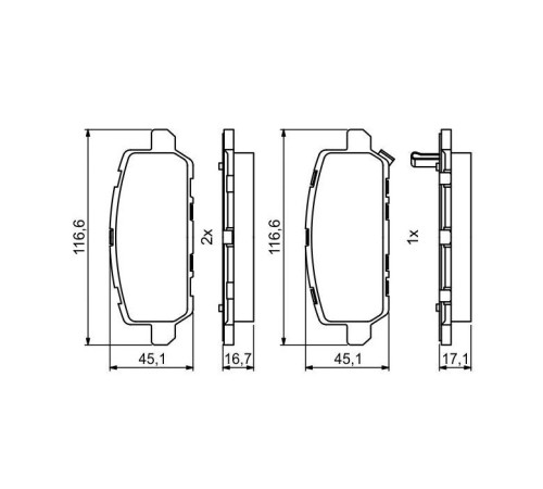 Гальмівні колодки Bosch 0986494838