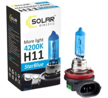 Автолампа SOLAR H11 12V 55W PGJ19-2 StarBlue 4200K (1281)