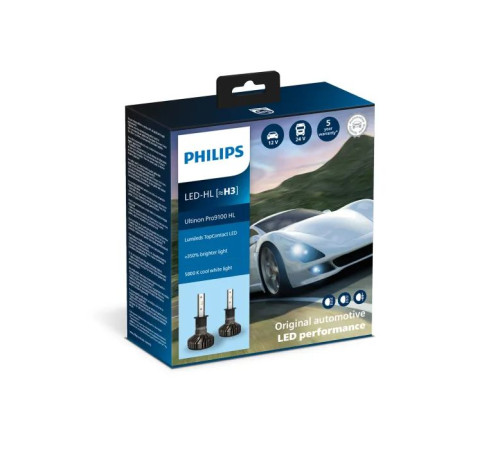 Автолампа Philips LED H7 11972U91Х2 12/24V Ultinon Pro9100 +350 (74245)