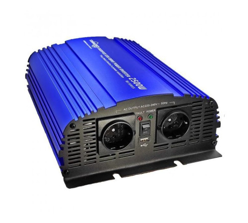 Автомобільний інвертор 12V/220V MS-2500 2500W, approximate sinusoid, USB, Shuko*2 Tommatech (29448)
