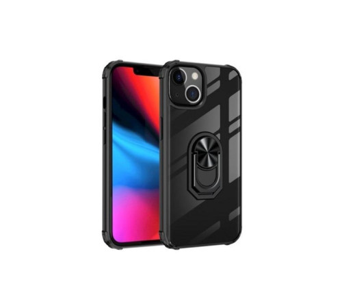 Чохол до мобільного телефона Drobak Magnetic Ring Case with Airbag Apple iPhone 11 Pro Max Black (707015)