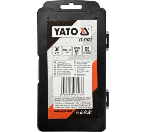 Набор инструментов резьбы Yato M8x1,25 (YT-17633)