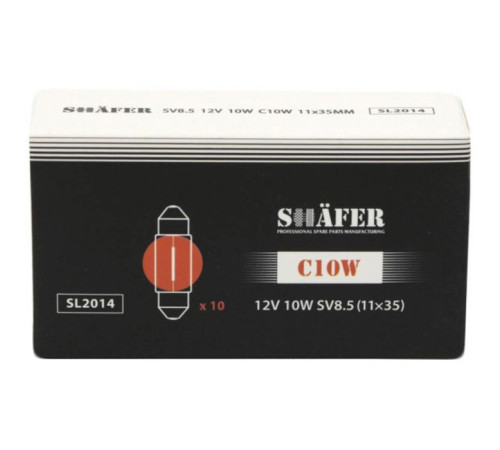 Автолампа SHAFER 12V10WC10WSV8.5 (SL2014)