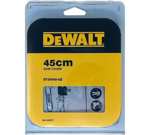 Ланцюг DeWALT 3/8", 1.3 мм, 62 ланки, довжина ланцюга 18"/45 см (DT20688)