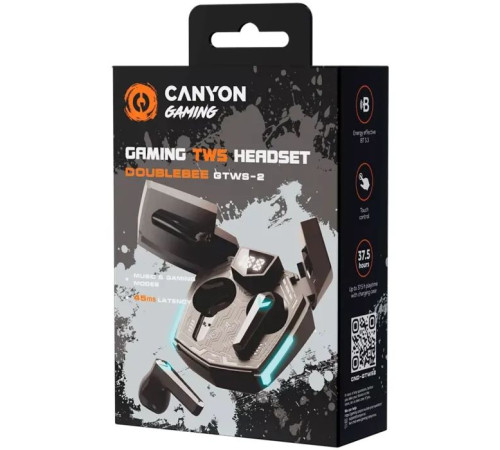 Навушники Canyon GTWS-2 Gaming Black (CND-GTWS2B)