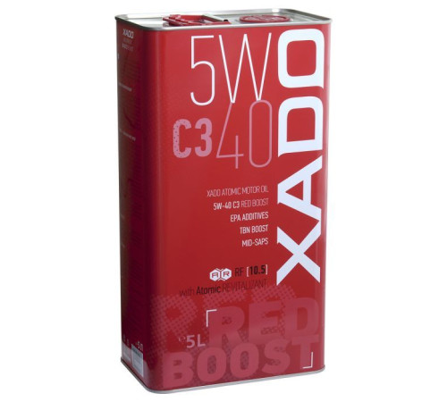 Моторна олива Xado 5W-40 C3 Red Boost 5 л (XA 26322)