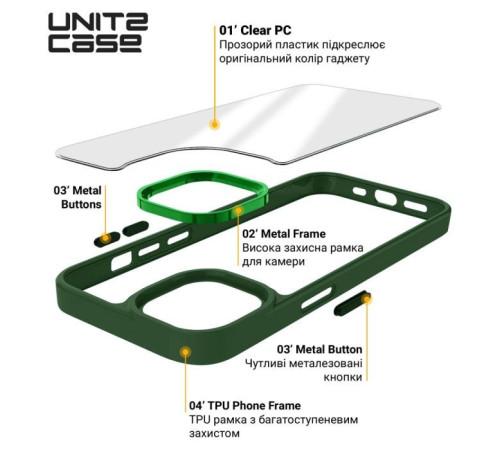 Чохол до мобільного телефона Armorstandart UNIT2 Apple iPhone 14 Pro Green (ARM69947)