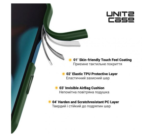 Чохол до мобільного телефона Armorstandart UNIT2 Apple iPhone 15 Plus Green (ARM69975)