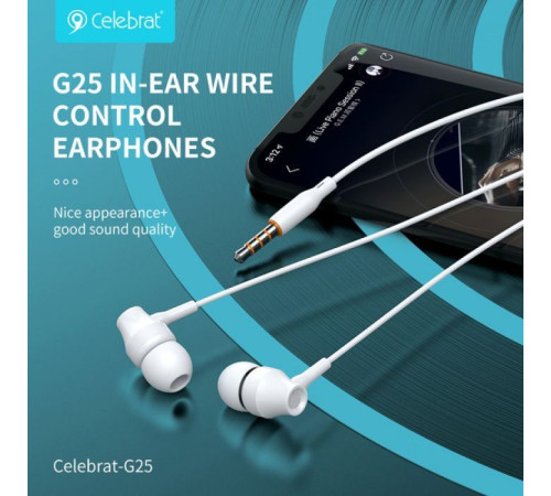 Навушники Celebrat G25 White (1006645)