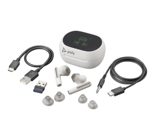 Навушники Poly Voyager Free 60+ Earbuds + BT700A + TSCHC White (7Y8G5AA)