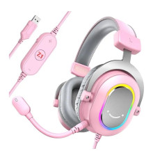 Навушники Fifine H6 RGB 7.1 Pink (H6P)