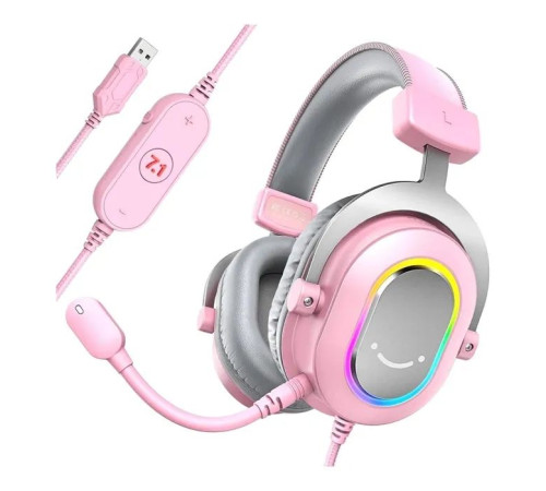 Наушники Fifine H6 RGB 7.1 Pink (H6P)