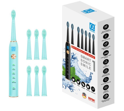 Електрична зубна щітка AHealth SMART SONIC SMILE 1 green (AHsss1g)