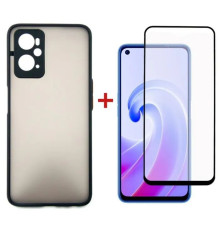 Чохол до мобільного телефона Dengos Kit for OPPO A96 4G case + glass (Black) (DG-KM-38)