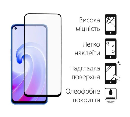 Чохол до мобільного телефона Dengos Kit for OPPO A96 4G case + glass (Black) (DG-KM-38)